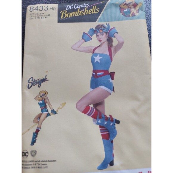 Simplicity 8433 DC Comics Bombshells STARGIRL CHOOSE SIZE UNCUT Pattern Cosplay - Picture 6 of 11